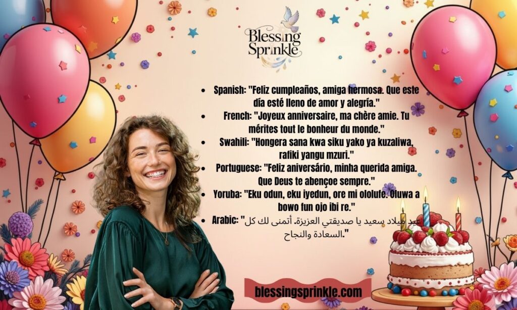 Birthday Wishes For A Female Friend In Different Languages