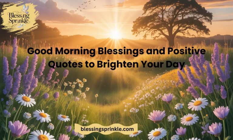 Good Morning Blessings and Positive Quotes to Brighten Your Day