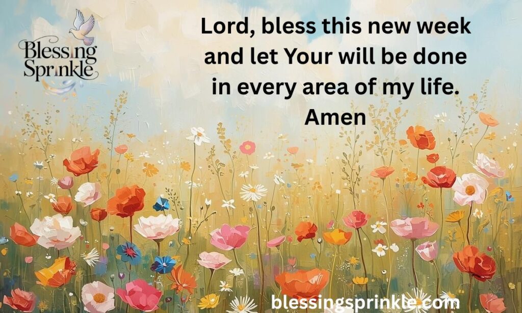 Monday and new week blessings prayers