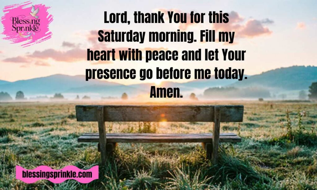 Prayers for Saturday Morning