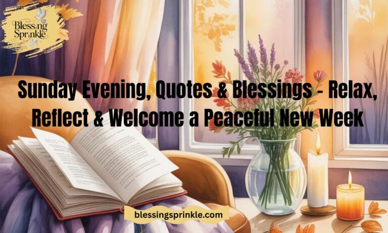 Sunday Evening, Quotes & Blessings – Relax, Reflect & Welcome a Peaceful New Week