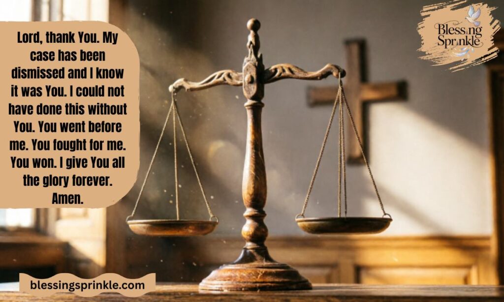 Thanksgiving Prayer After Court Case Is Dismissed