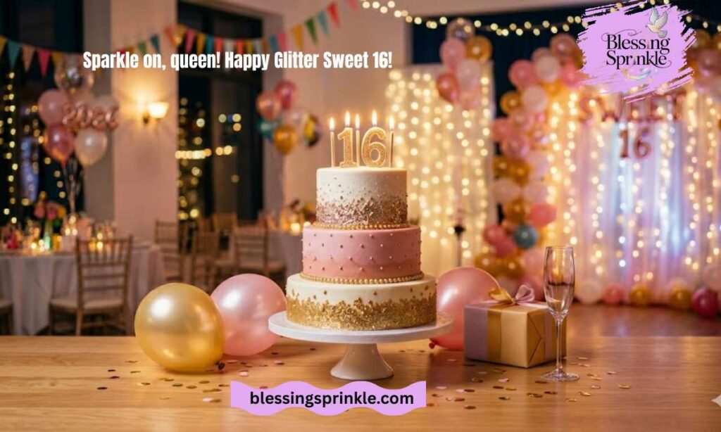 Glitter Sweet 16 Birthday Wishes