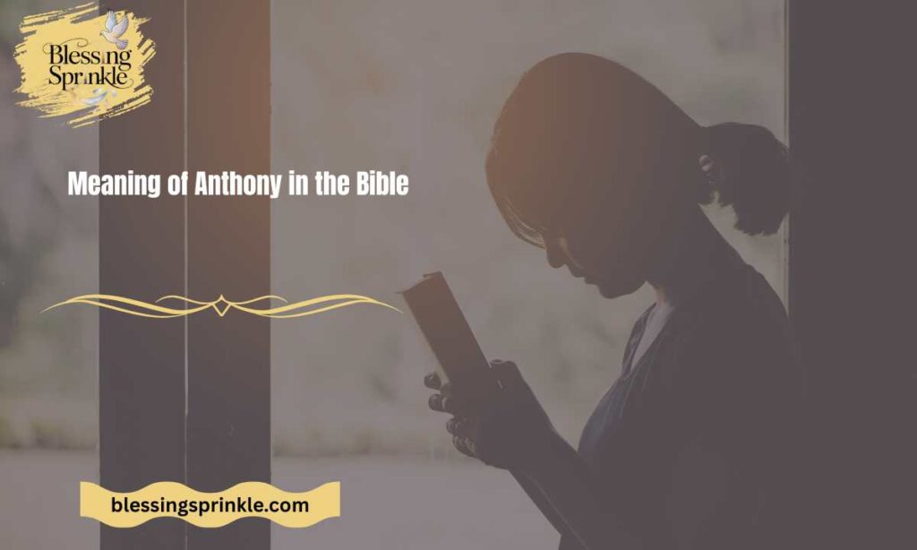 Meaning of Anthony in the Bible