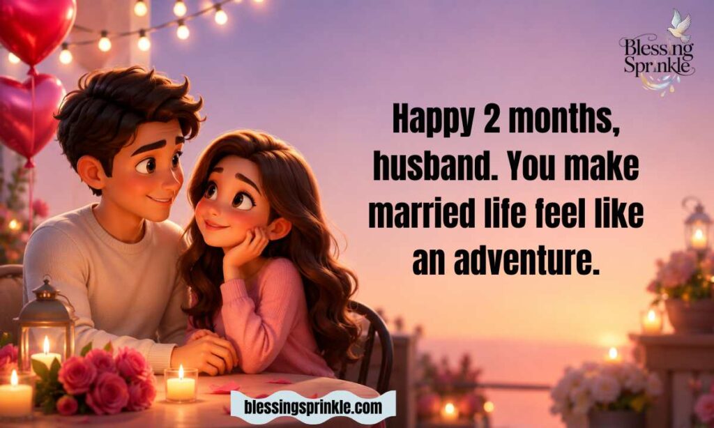 2-Month Anniversary Wishes for Husband