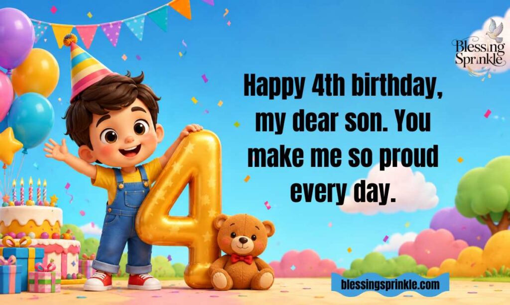 4th Birthday Wishes for Son