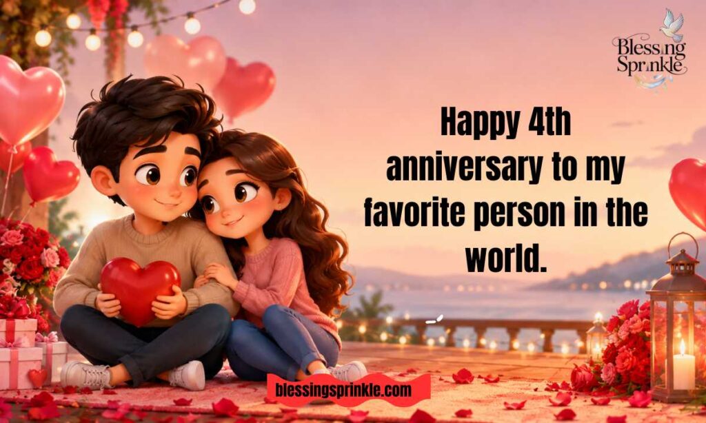 4th Wedding Anniversary Wishes for Husband