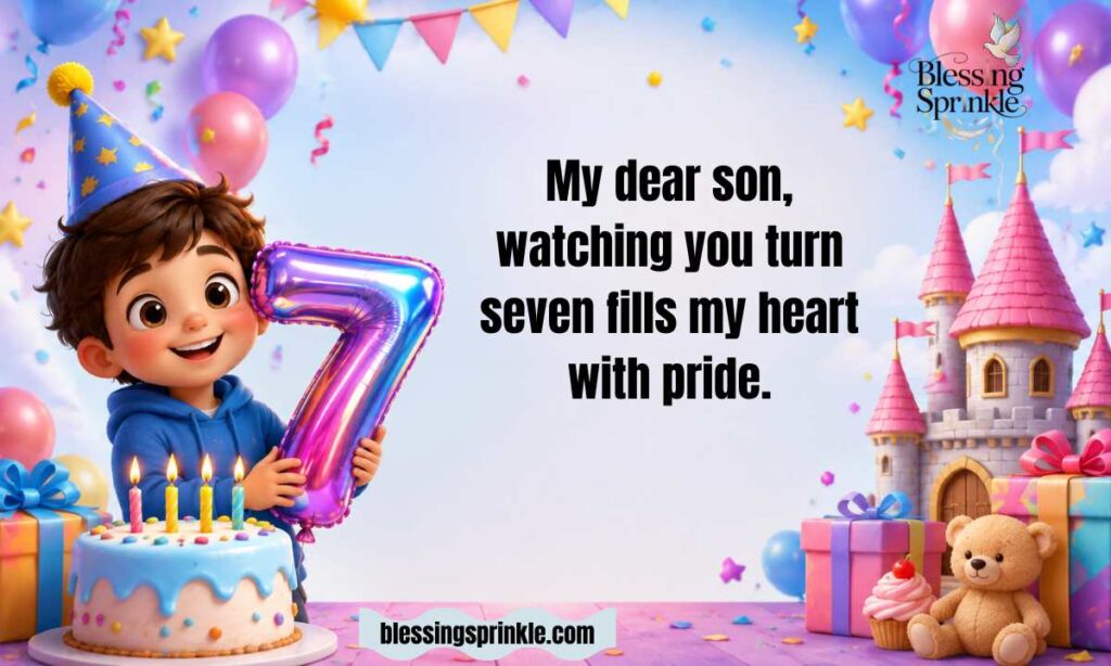 7th Birthday Message for My Son