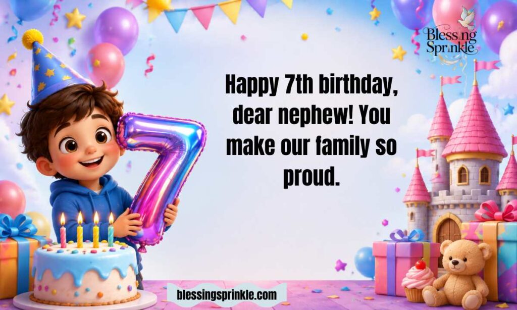 7th Birthday Message for Nephew