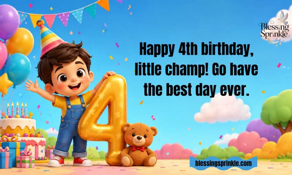 Happy 4th Birthday Boy Wishes