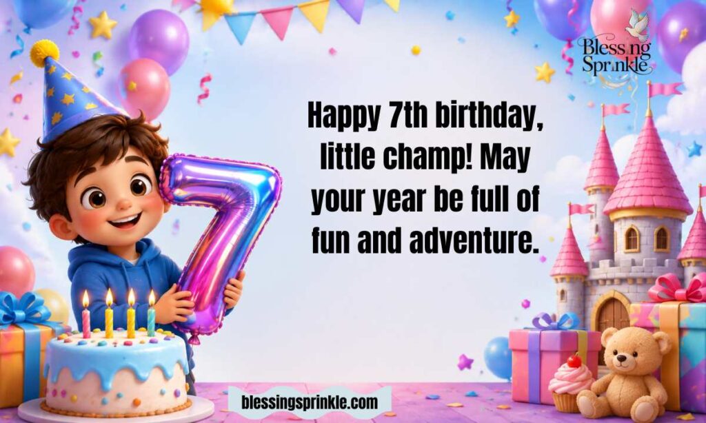 Happy 7th Birthday Message for a Boy