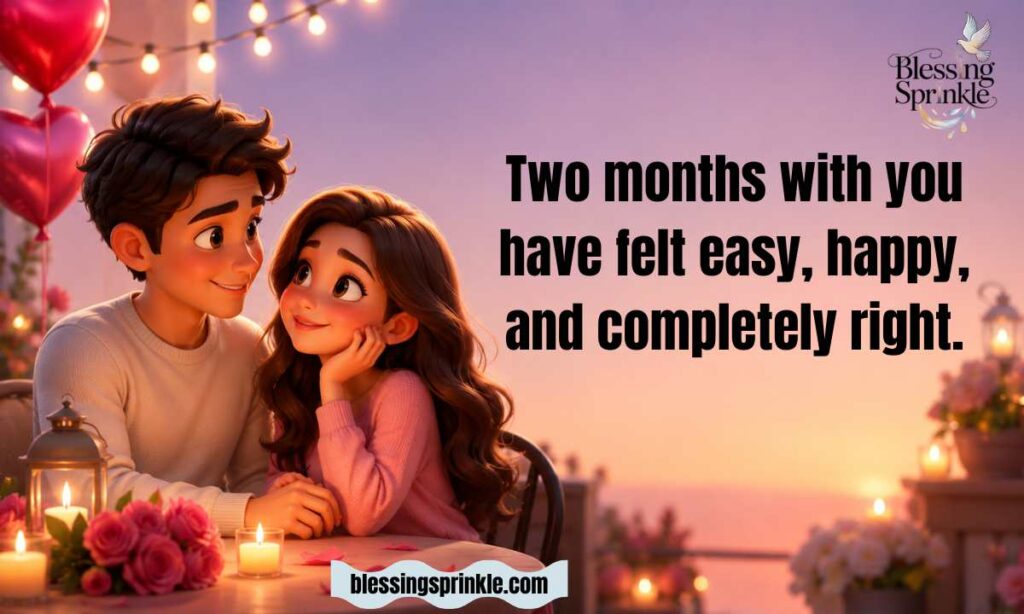 Heartfelt 2-Month Anniversary Wishes for Couples