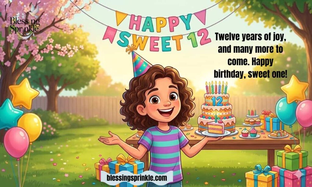 Sweet Happy 12th Birthday Wishes