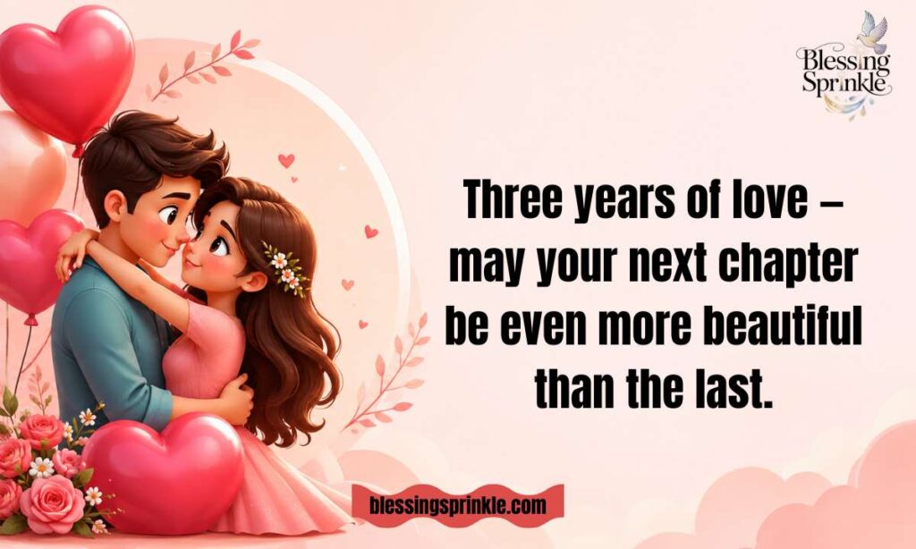 3 Year Anniversary Wishes for Couples