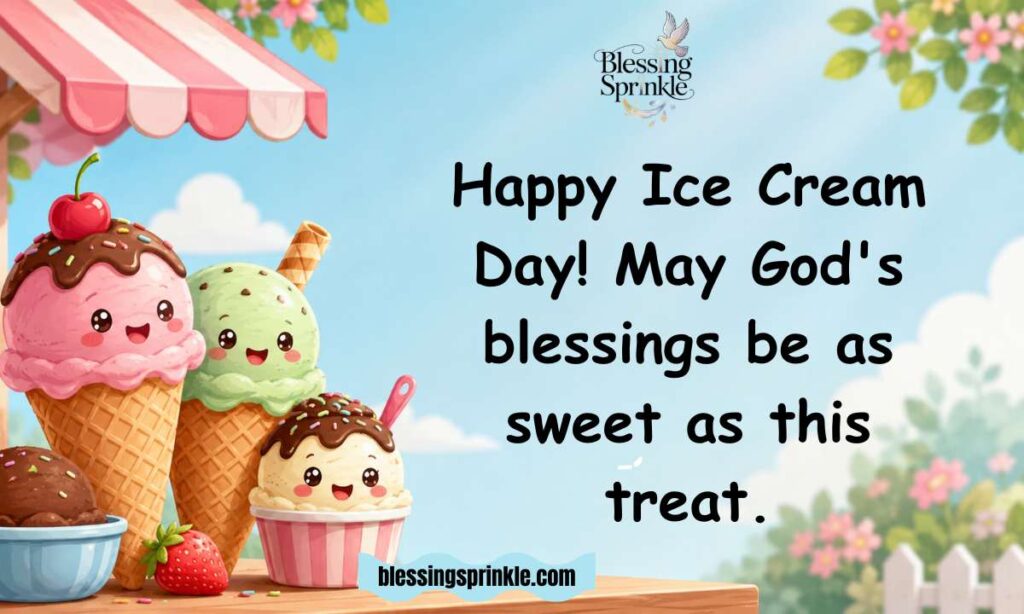 Christian National Ice Cream Day Blessings and Wishes