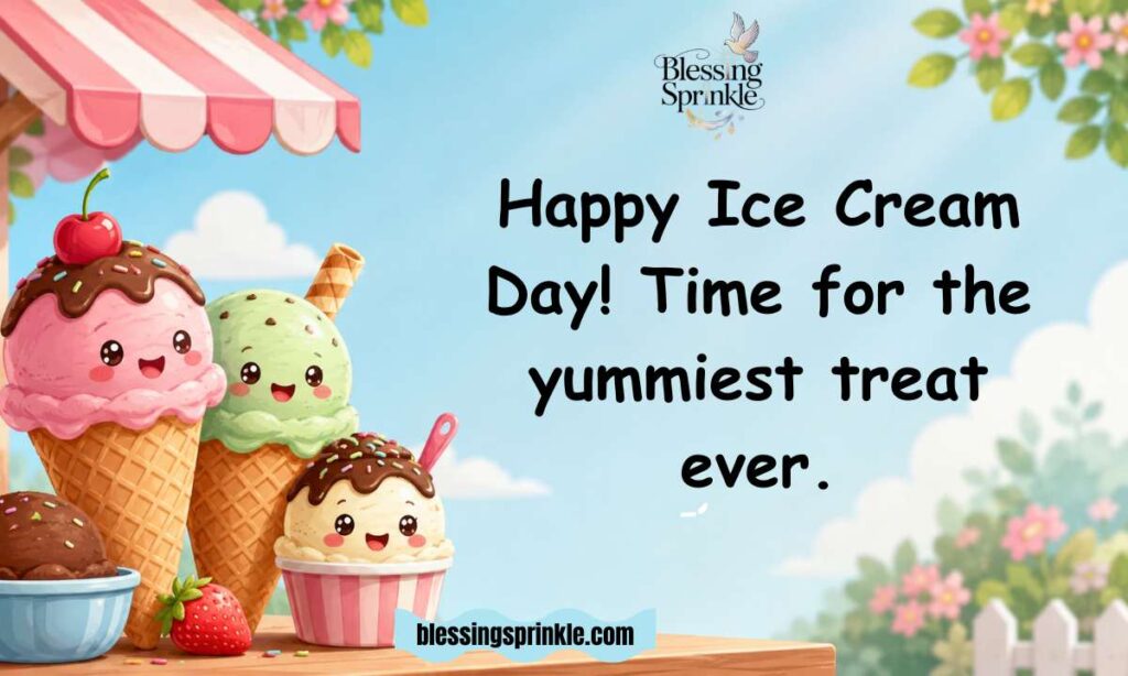 Cute National Ice Cream Day Wishes for Kids