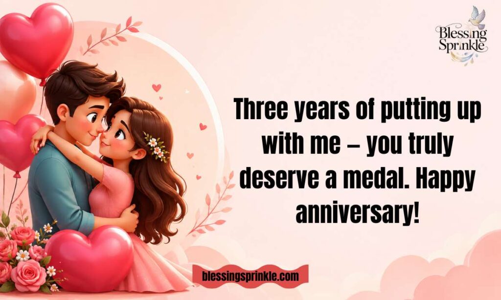 Funny 3rd Anniversary Wishes