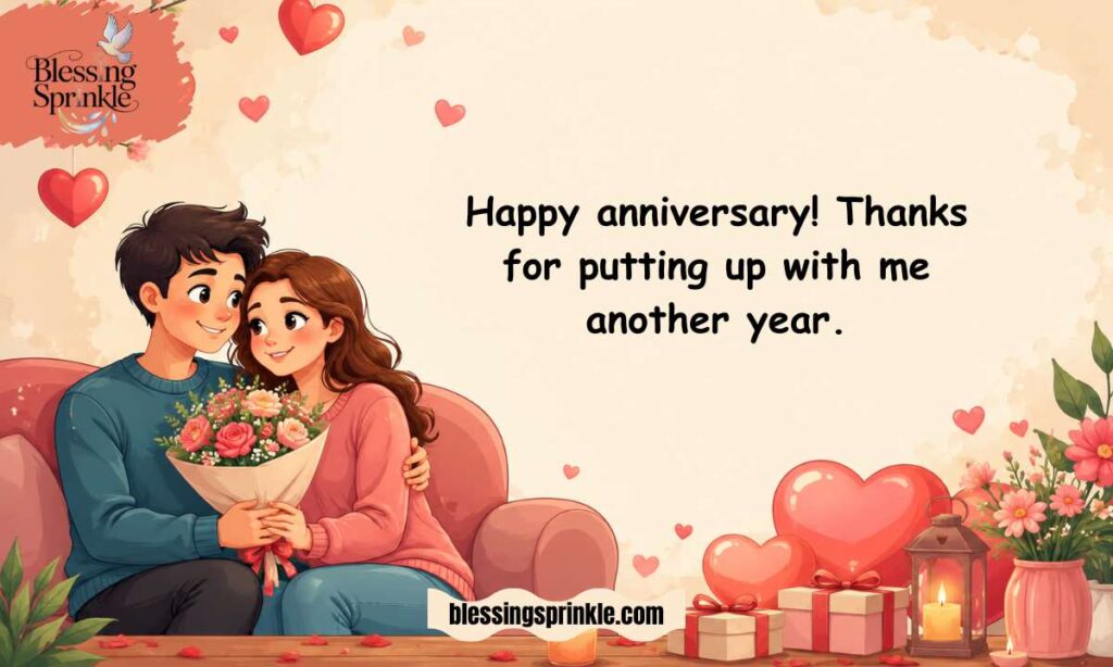 Funny Anniversary Wishes to Make Someone Smile