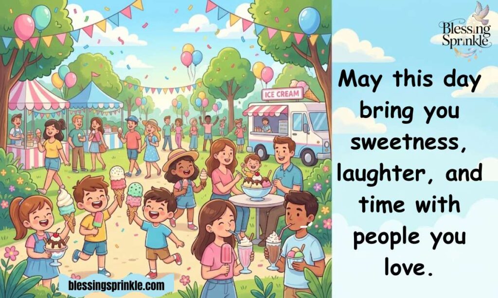 Heartwarming National Ice Cream Day Blessings