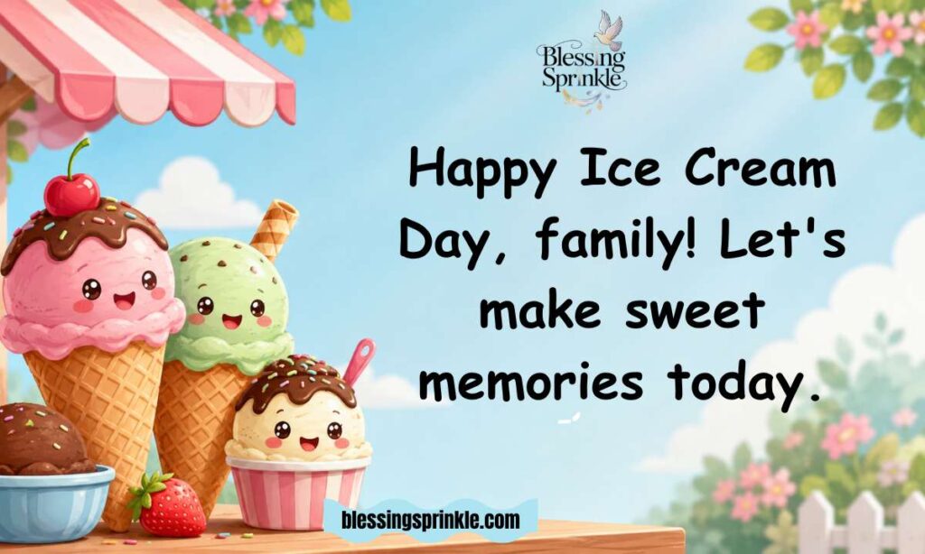 Heartwarming National Ice Cream Day Wishes for Family