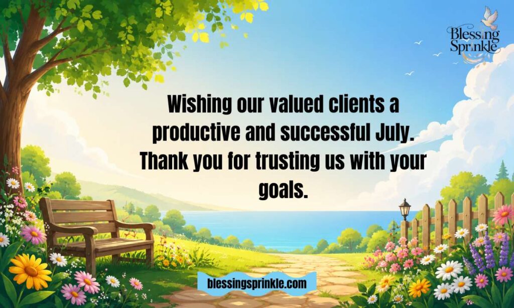Professional July Wishes for Clients and Employees