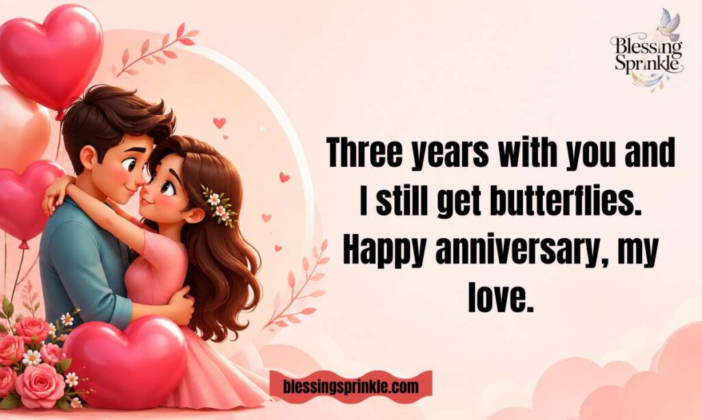 Romantic 3rd Anniversary Wishes for Your Partner