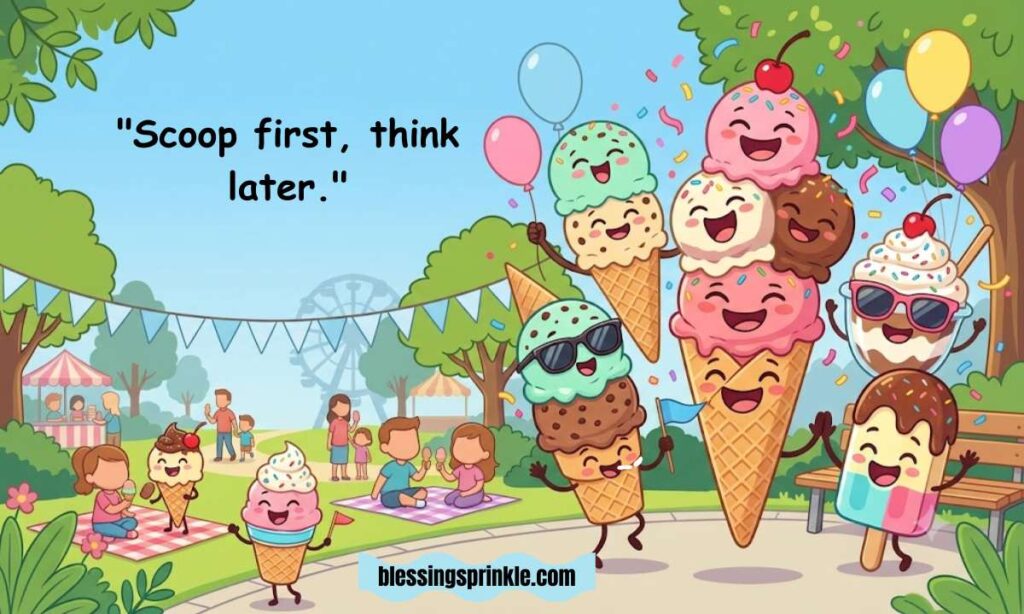 Short Funny Ice Cream Quotes for Quick Laughs