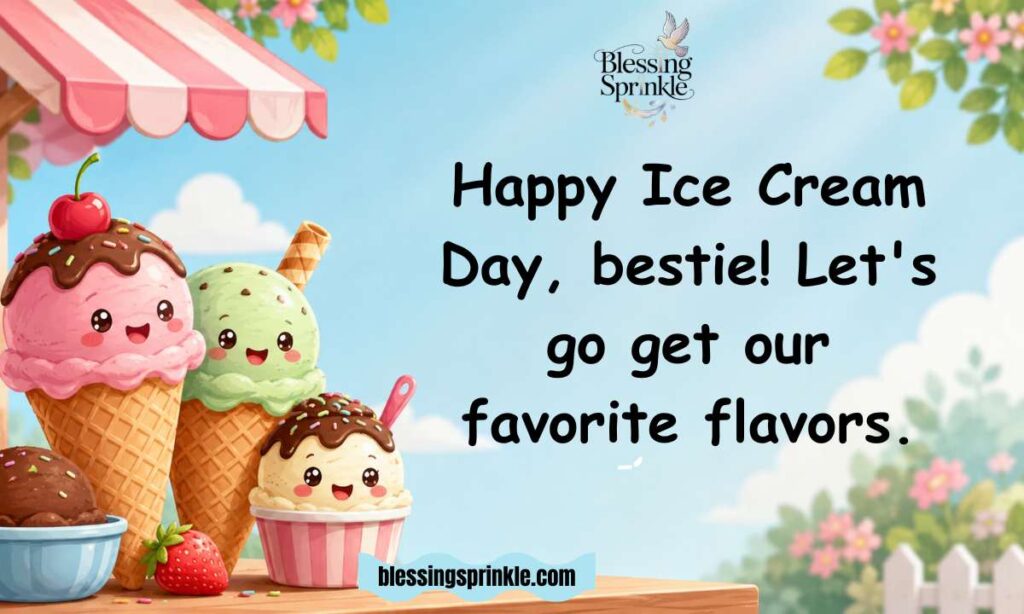 Sweet National Ice Cream Day Wishes for Friends