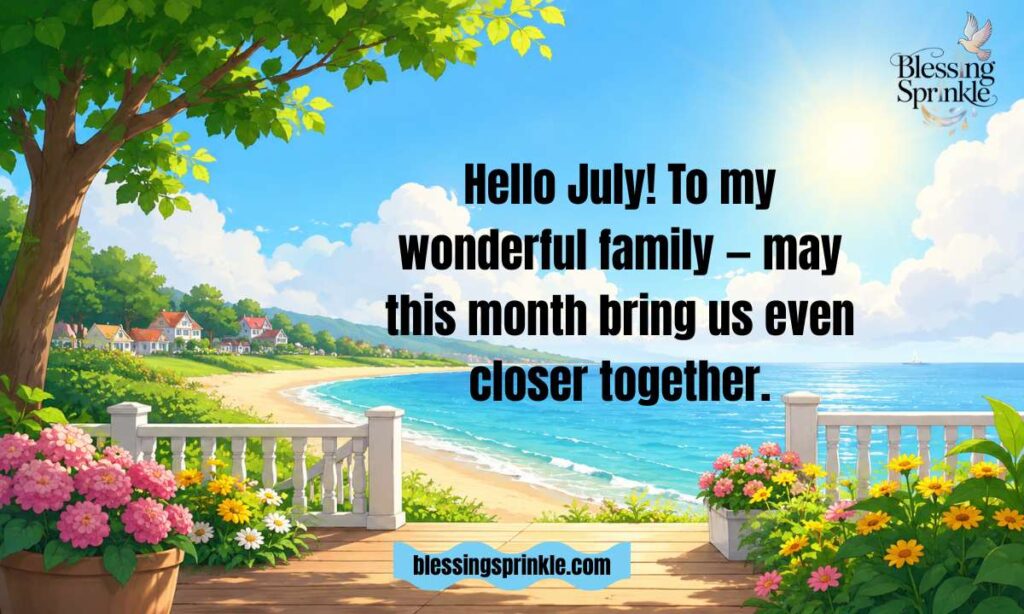 Welcome July Messages for Family and Friends